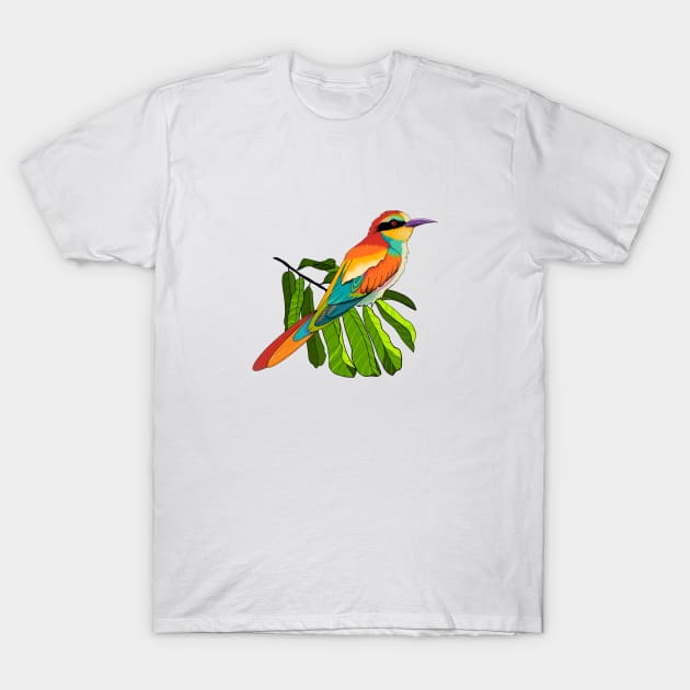 Bee Eater Bird T-Shirt by Renee Ciufo Illustration